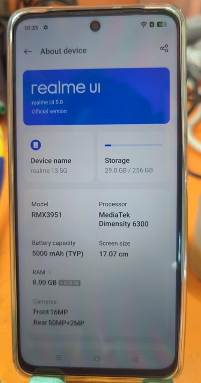 Realme 13 5G RMX3951 Region Unlock