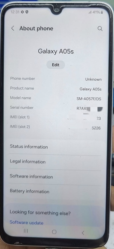 Samsung A057F FRP Remove File