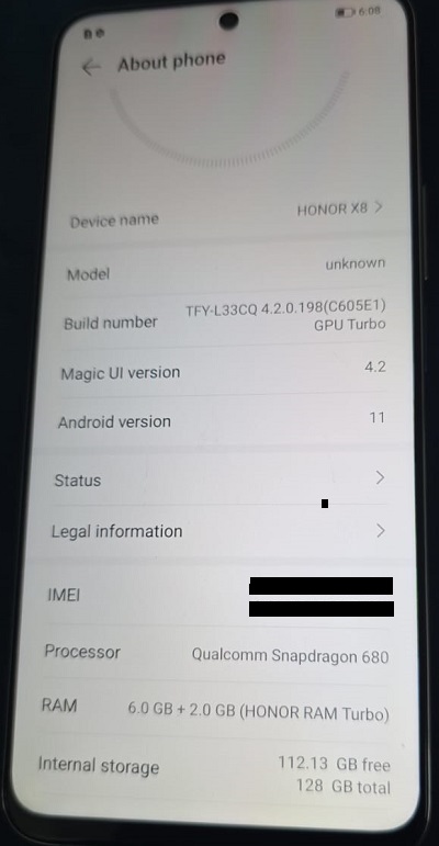 Honor X8 TFY-LX2-LX3 Flash File